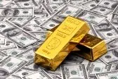 Gold Bullions on 100 Dollar Banknotes